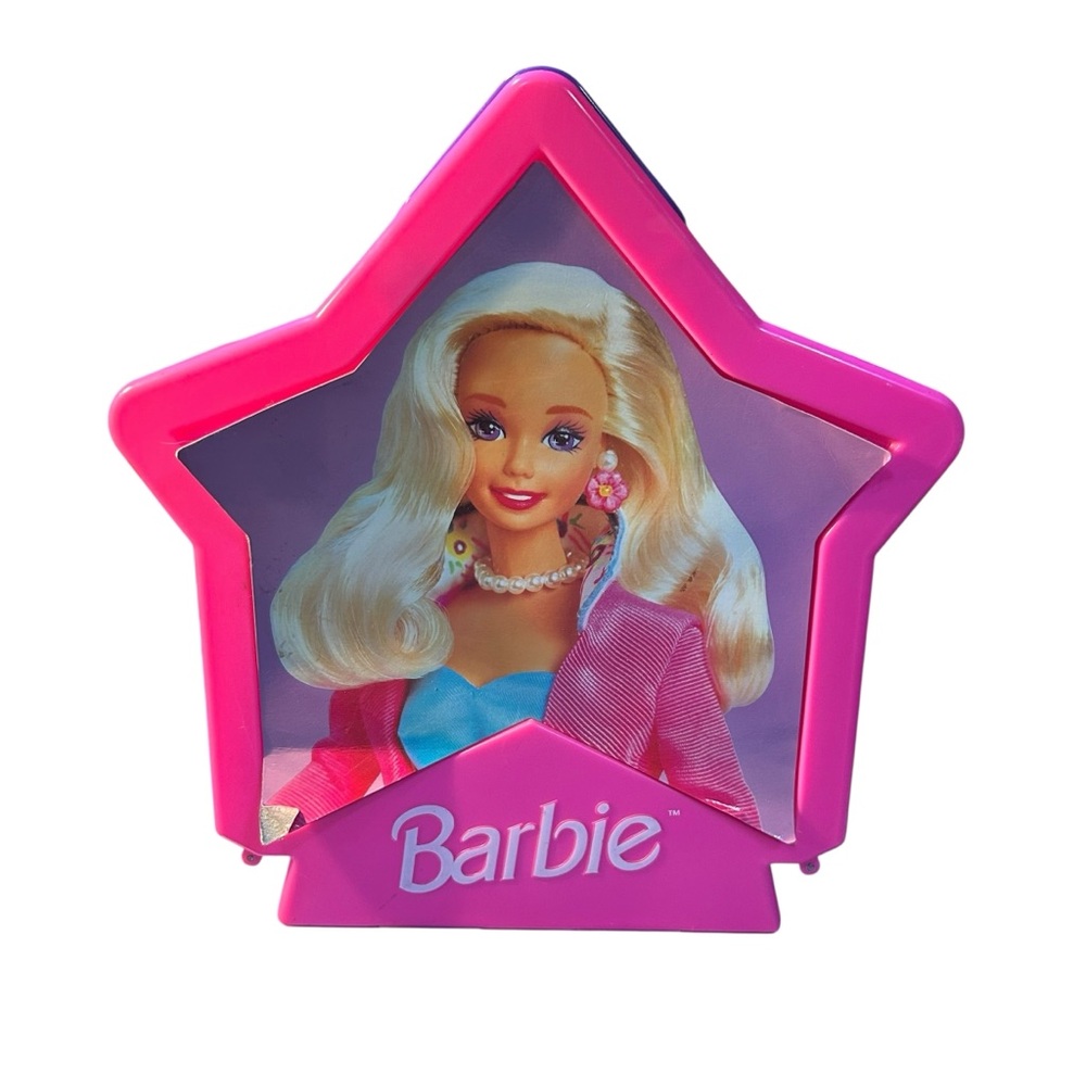 1996 Barbie Star Carrying Case Pink Organizer Storage Vintage Mattel